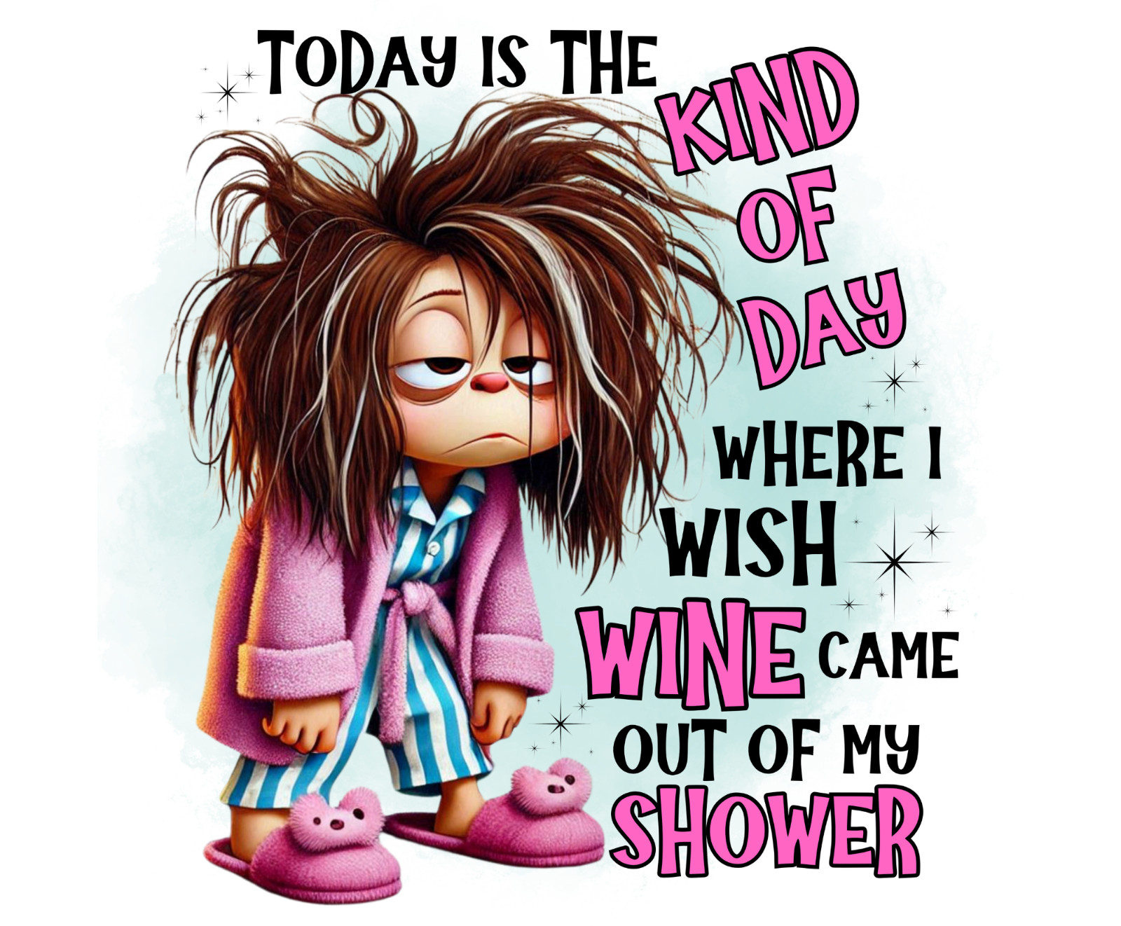 Wine From Shower, Mouse Pad, Sublimated, Can Personalize, Made to Order (mp258)