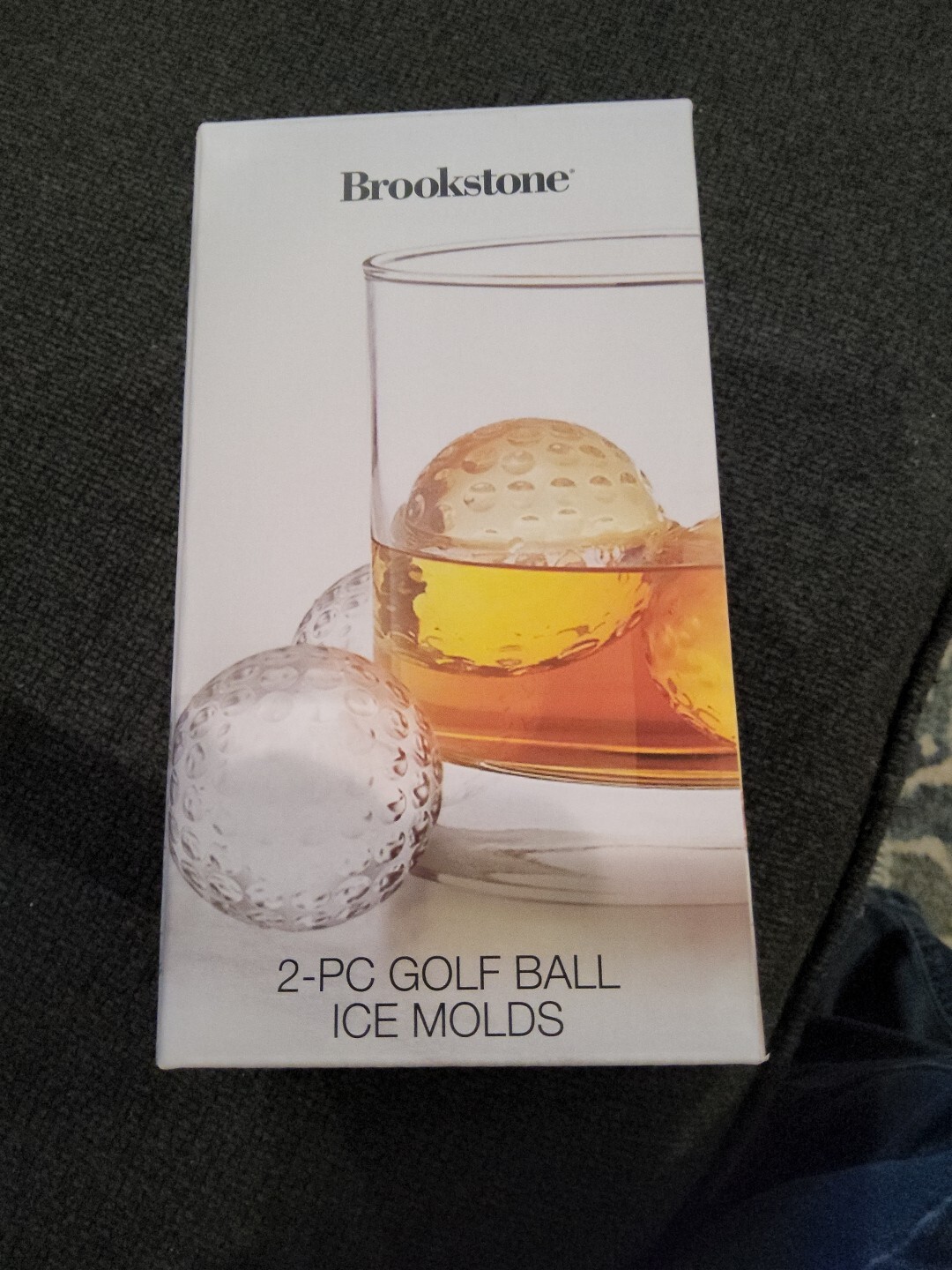Brookstone  2  Piece Golf Ball Ice Mold- **NEW** In Box