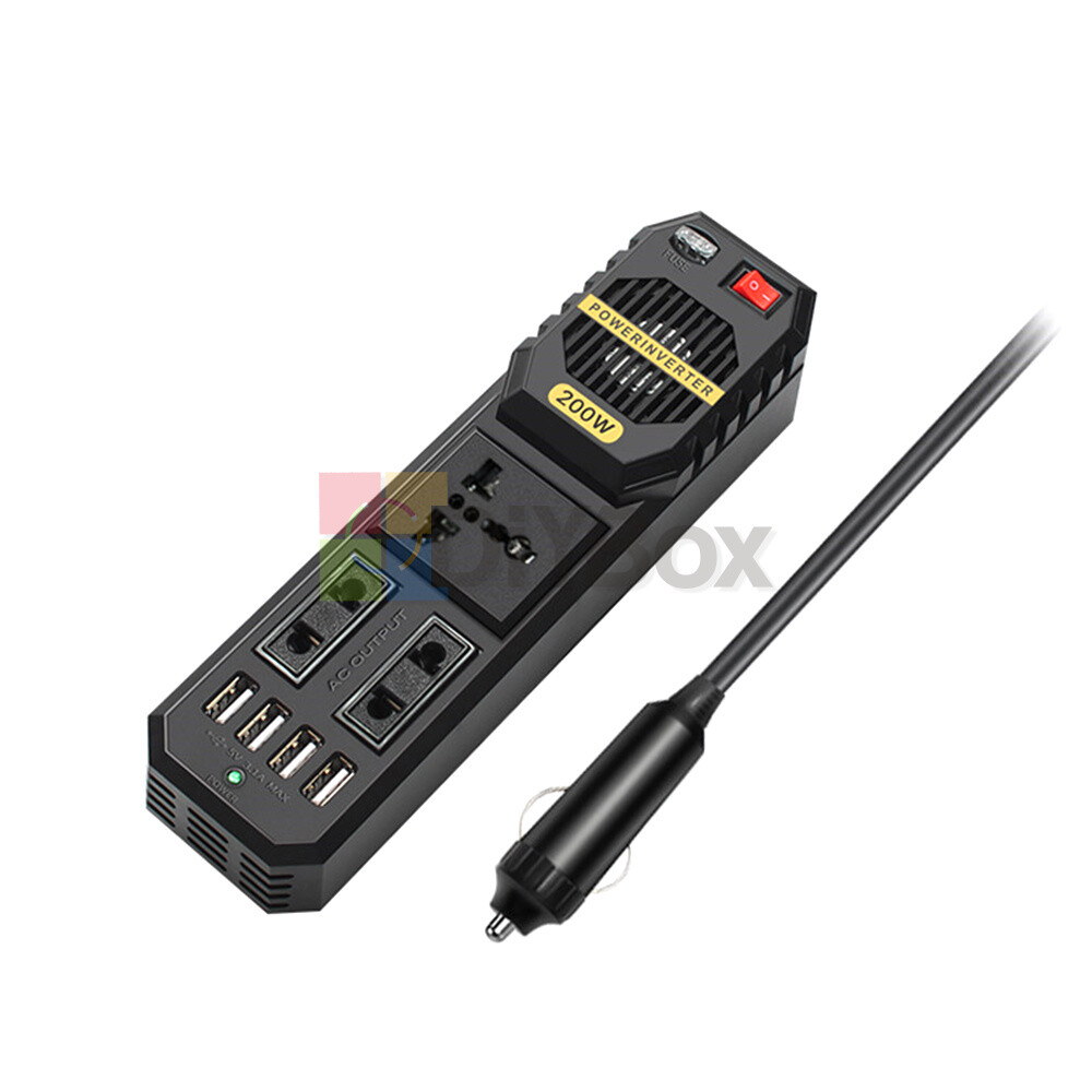 Mini Car Vehicle Inverter DC12V to AC 220V USB Charging Power Inverter 200W/300W