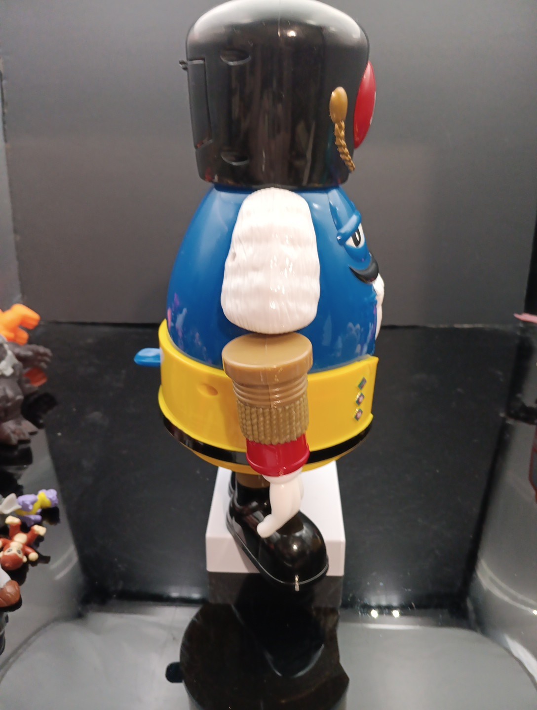 M&M Nutcracker Candy Dispenser Blue 10" Free Shipping! T2315