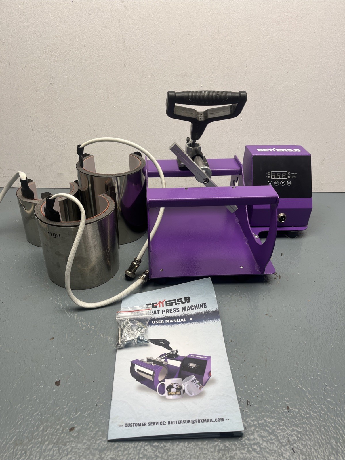 Bettersub Mug Heat Press Machine 110v 350w W/ 3 Different Cylindrical Size