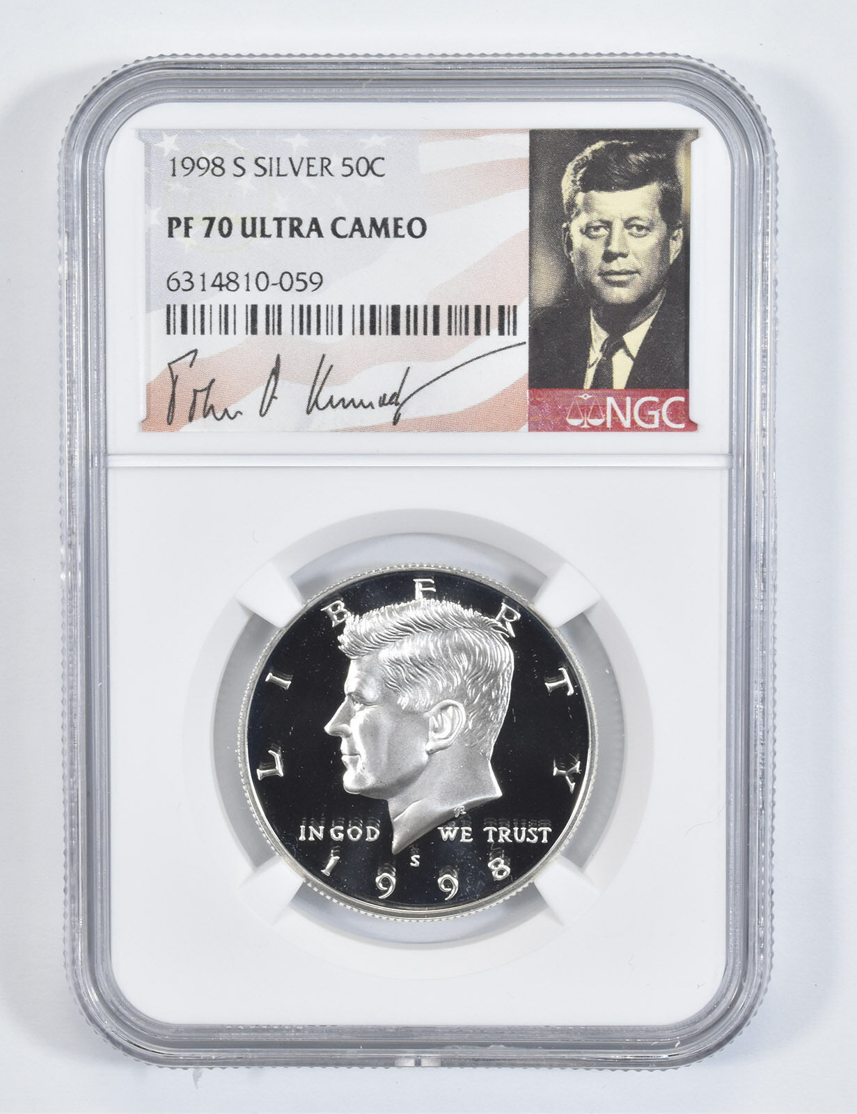 1998-S Kennedy Half Dollar SILVER PF70 UCAM NGC Spl Label