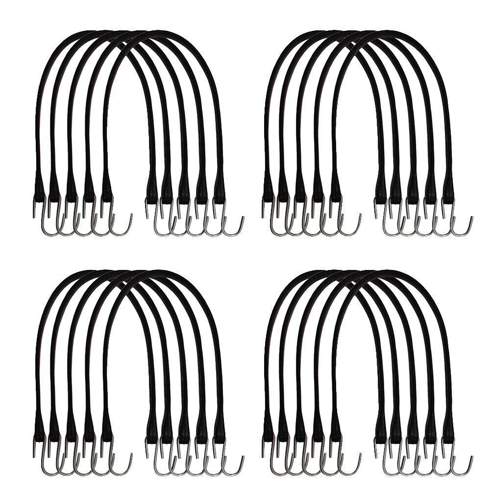 20 21" Natural Rubber Tarp Strap Bungee Tie Down Truck Trailer Tire Chain Tie