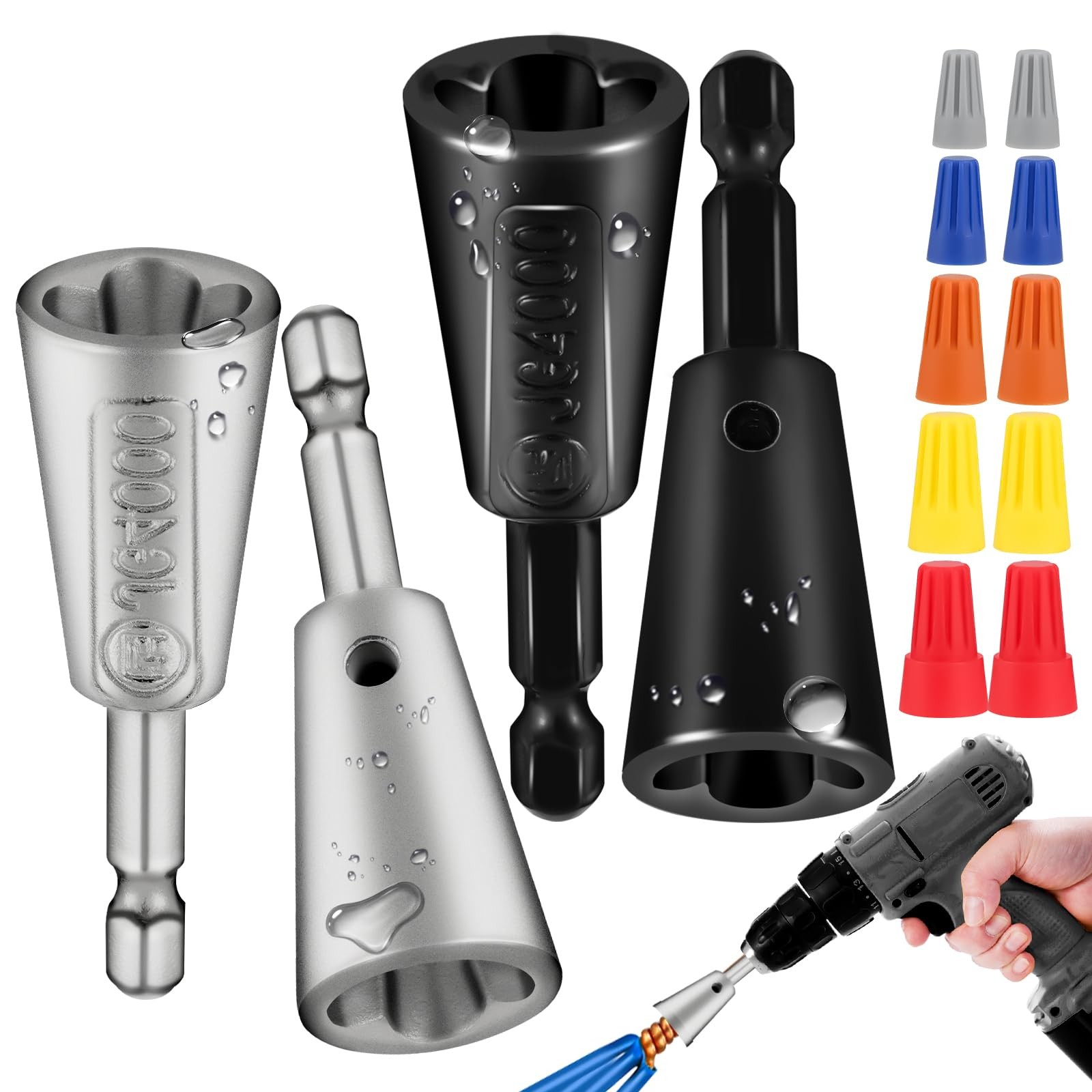 4 Pcs Multifunctional Wire Twister Tool for Drill, Lightweight Wire Nut Twister