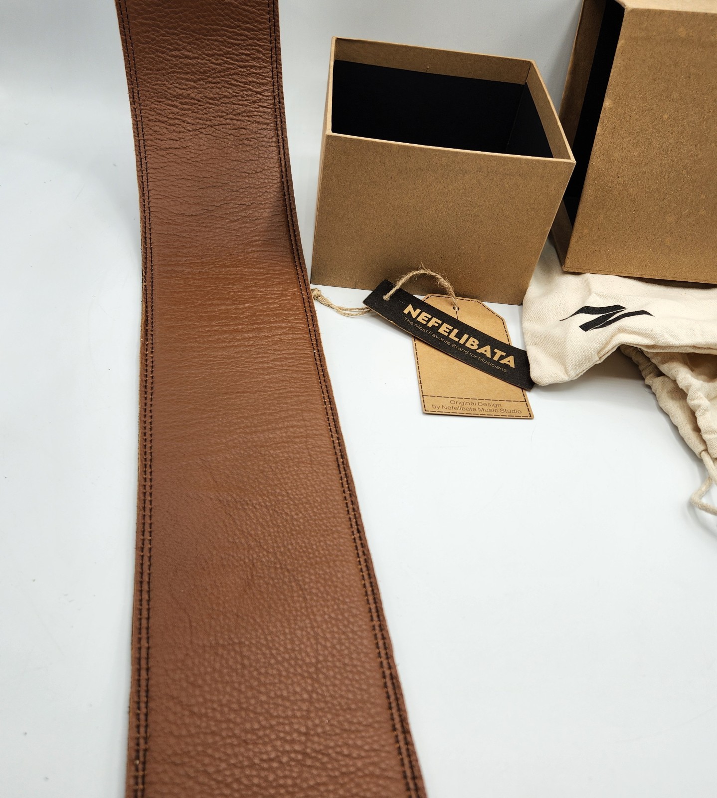 Nefelibata Guitar Strap, 3.75" Wide Black NIB