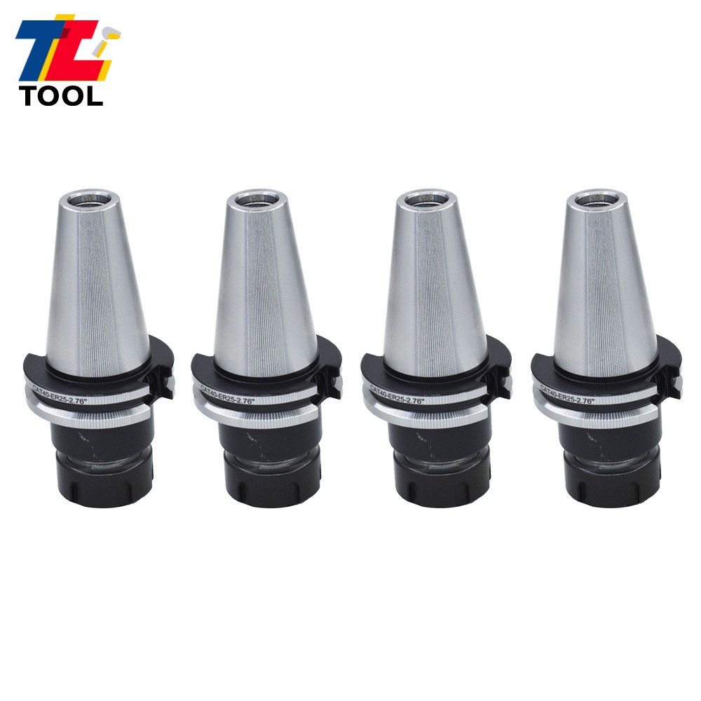 4Pcs CAT40 ER25 Collet Chuck Gage Length Chucks Tool Holder Set  W. 2.76"