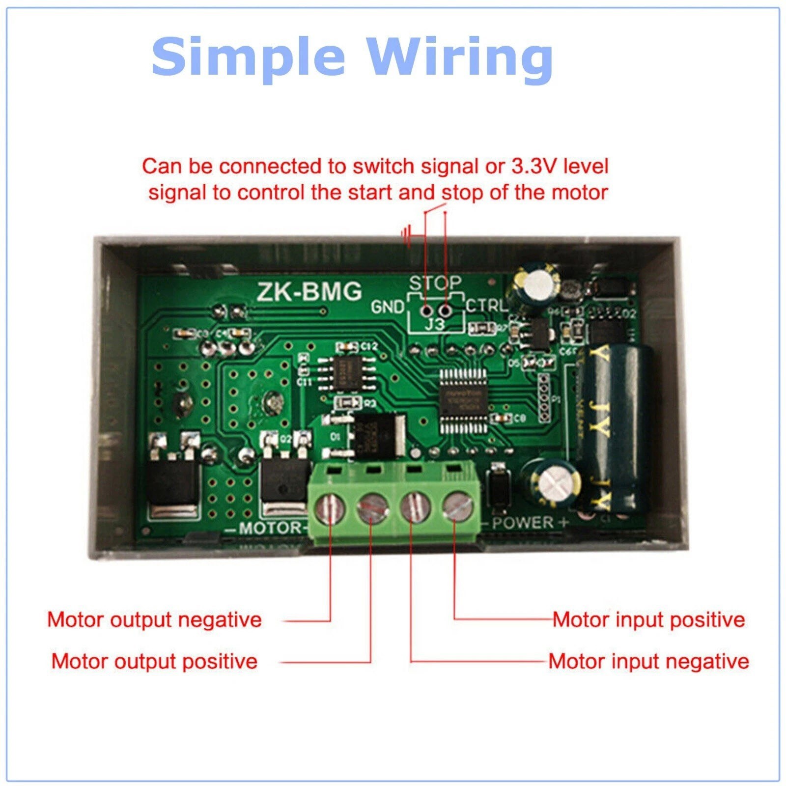 Motor PWM Speed Regulator with Digital Encoder DC 9-60V 500W Control Module