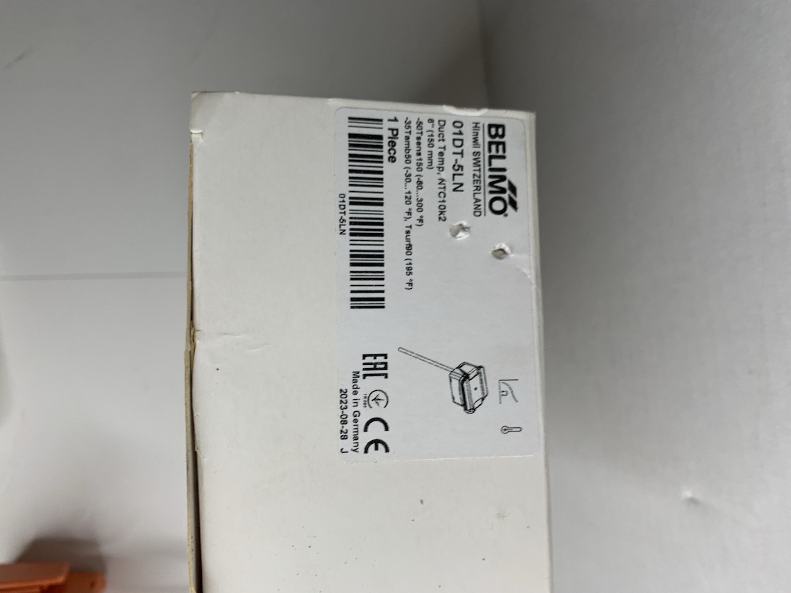 Belimo 01DT-5LN Duct/Immersion Sensor Temperature Passive, NTC10k (10k2), 6"