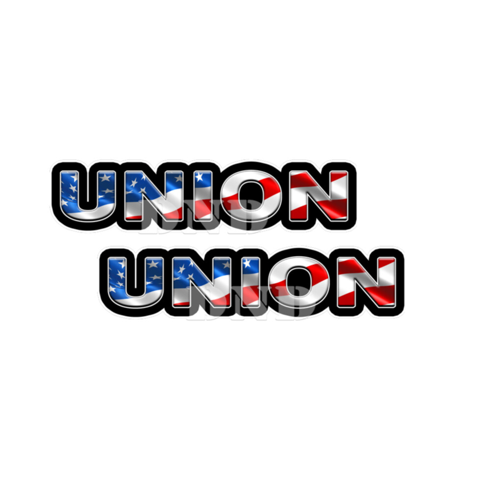 Union US Flag Lunch Box Hard Hat Tool Box USA Helmet Sticker 2 Pack 9 inch