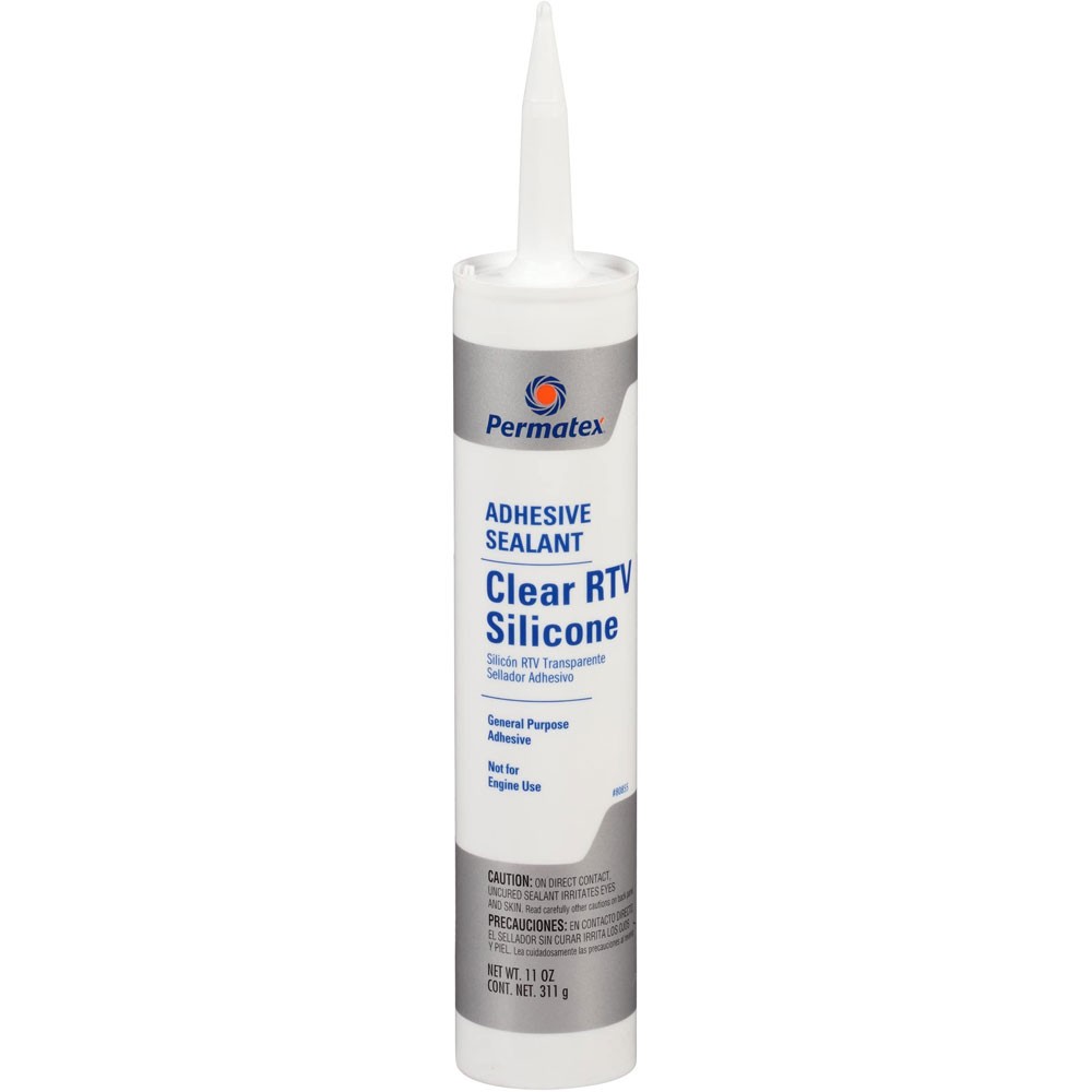 Permatex Gasket Sealant 80855; Clear RTV Silicone 11 oz. Cartridge, General Use