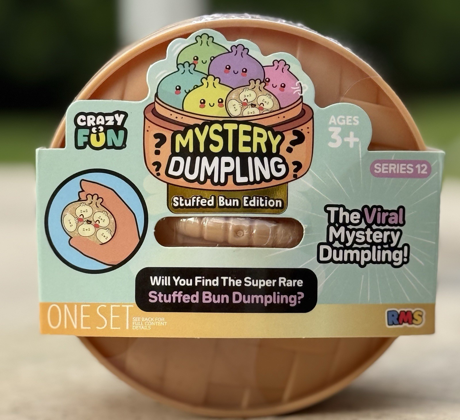 Viral Crazy Fun RMS Mystery Dumpling Stuffed Bun Edition Authentic Sealed! 4”x2”