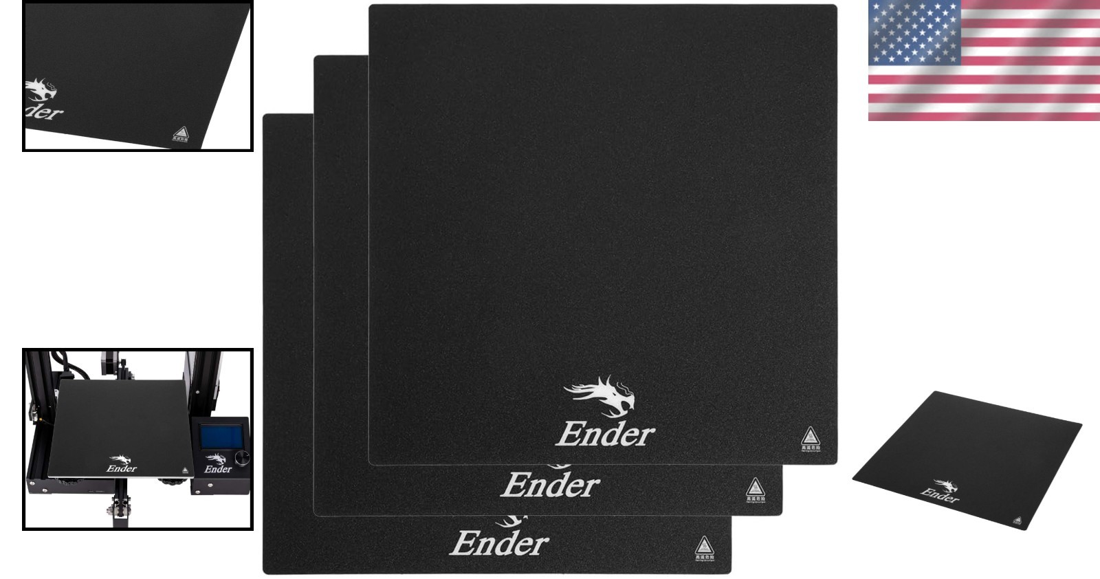 Creality Ender 3 Pro Heat Bed Platform Sticker - Durable 3PCS Build Surface Set