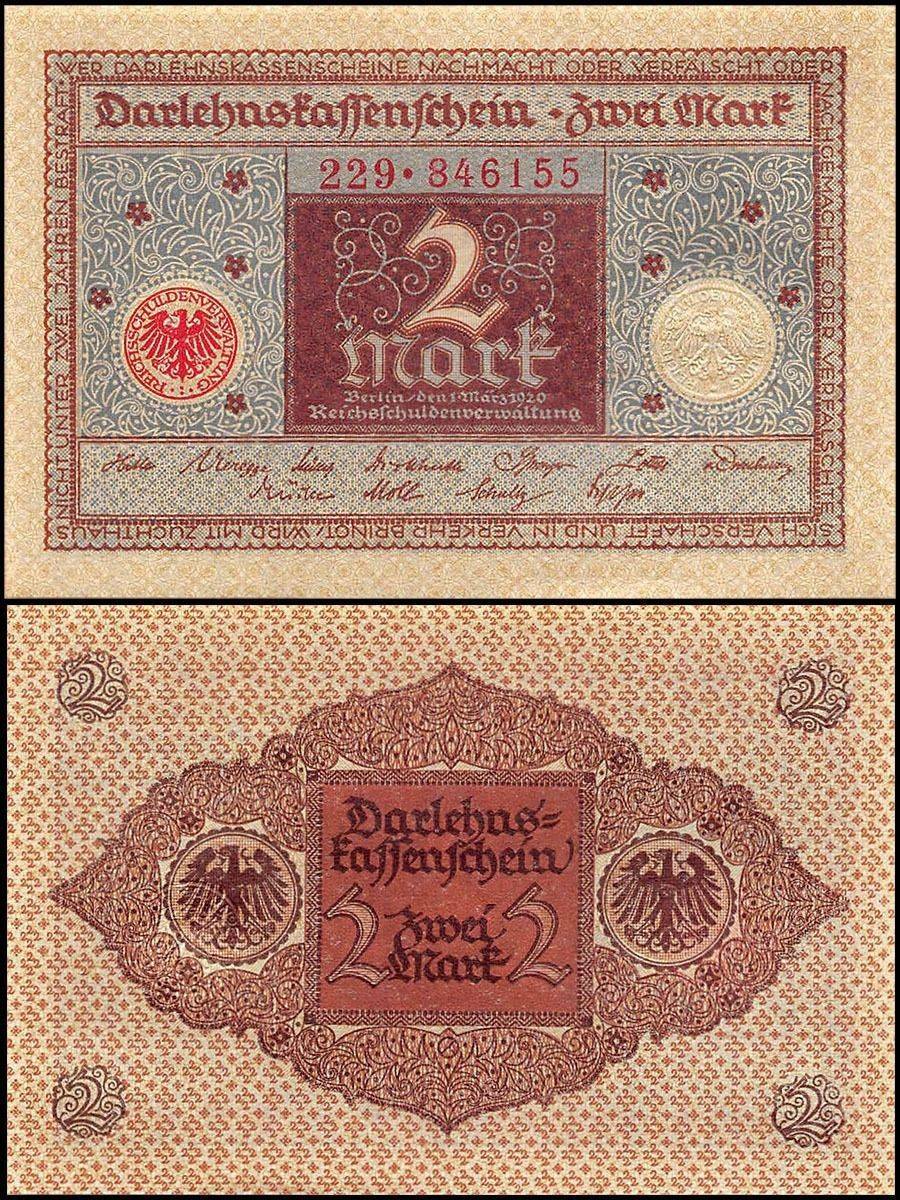 Germany 2 Mark, 1920, P-60, UNC