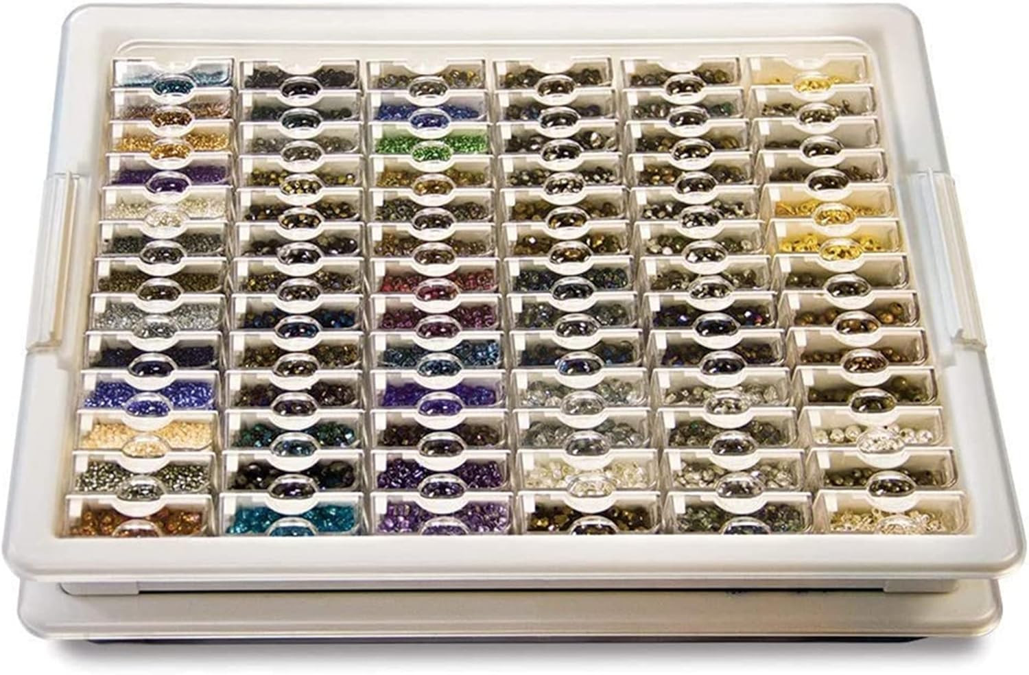 Elizabeth Ward 82 Piece Stackable Bead Storage Containers with Lid for Art Supp