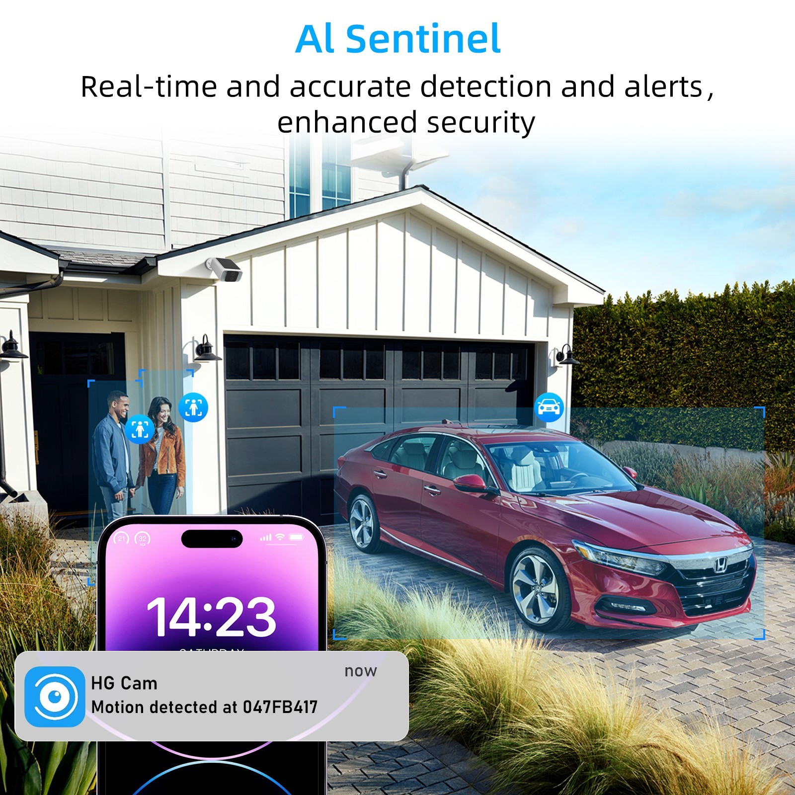 5G WiFi Security Cameras Wireless Outdoor with Integrated Solar Panel