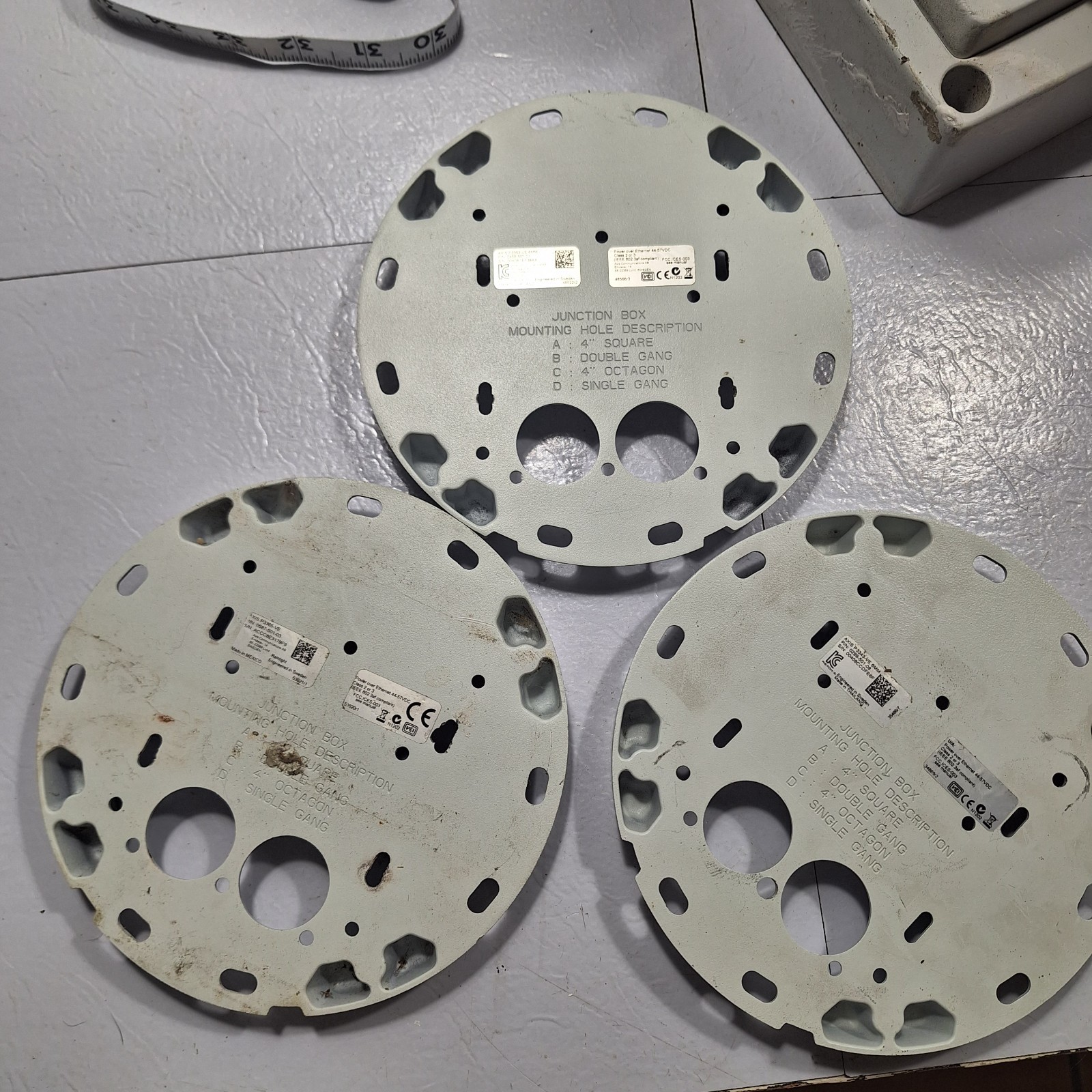 3) Axis Communication Mount Plates