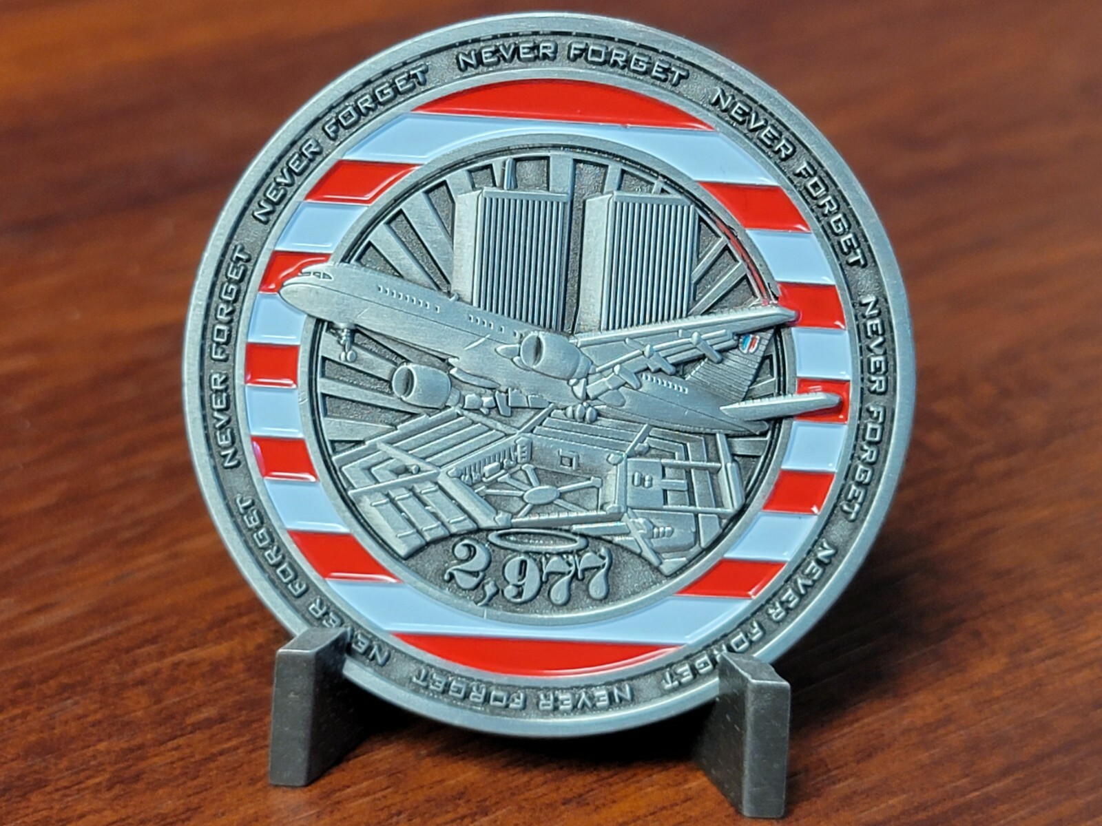 September 11th 20 Year Commemorative Challenge Coin - Never Forget