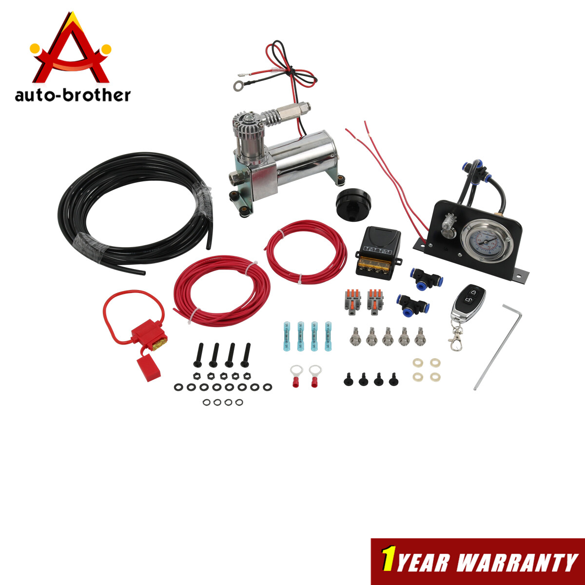 Air Suspension Compressor Guage Switch Amps Kit Bag Control Kit 25804