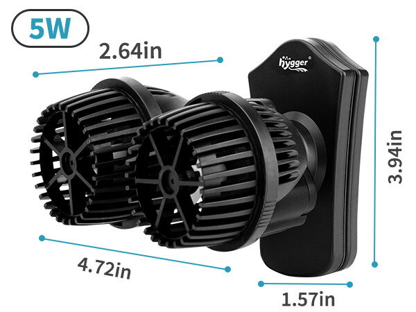 hygger Double Head Wave Maker Aquarium Circulation Pump Submersible Powerhead