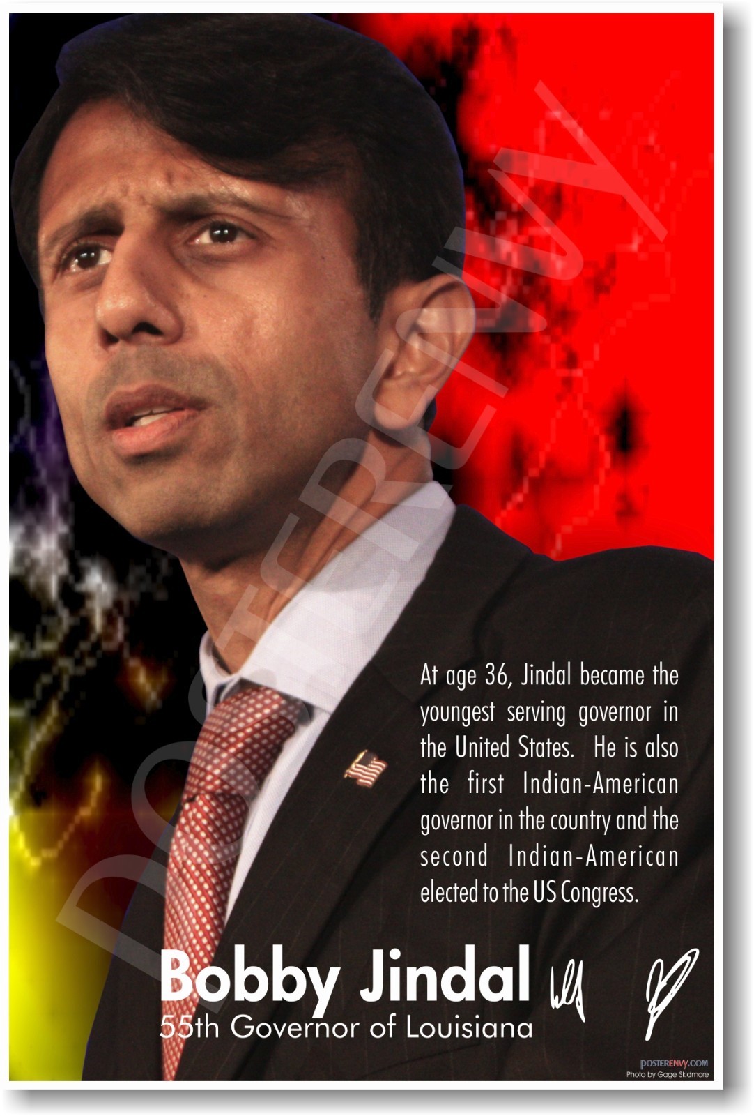 Governor Bobby Jindal - Indian American Politician NEW Classroom School POSTER
