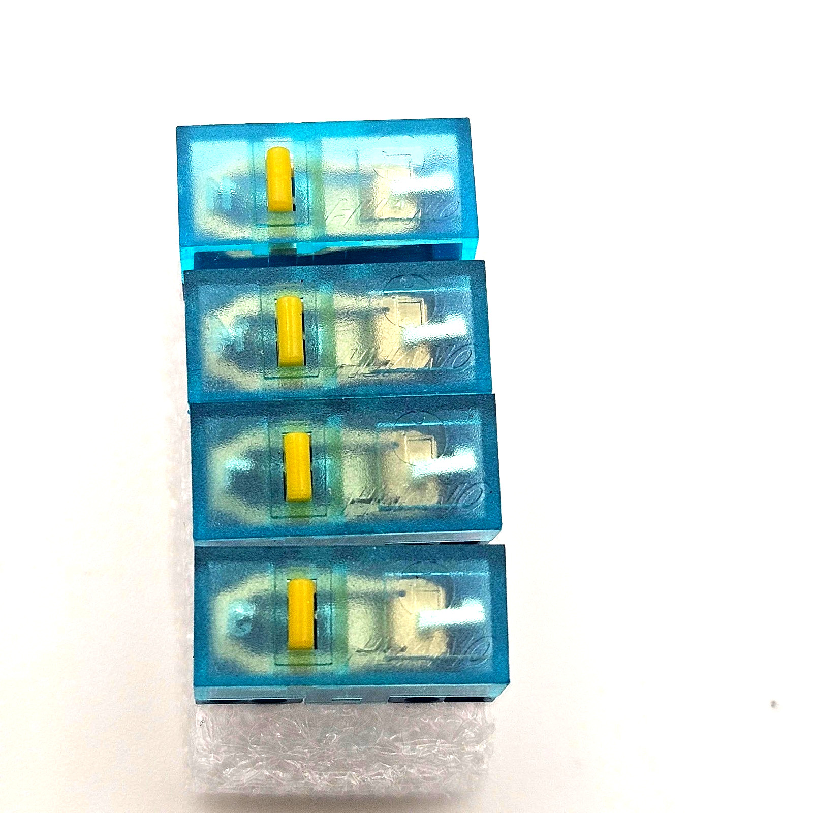 (4 PCs) Huano Transparent Blue shell yellow dot Mouse Micro-Switch 30m gaming