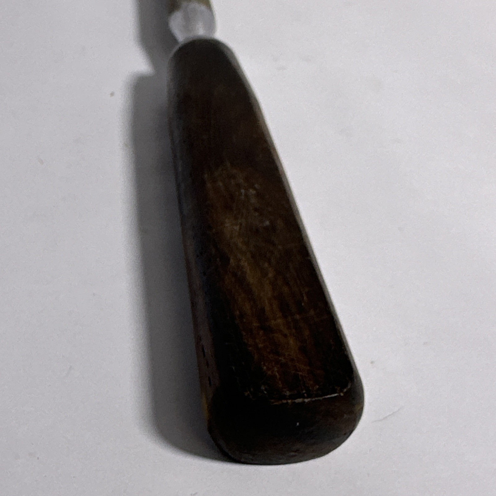 Ekco Sheffield Honing Steel Knife Sharpener Rod England Wood Handle 12” Vintage