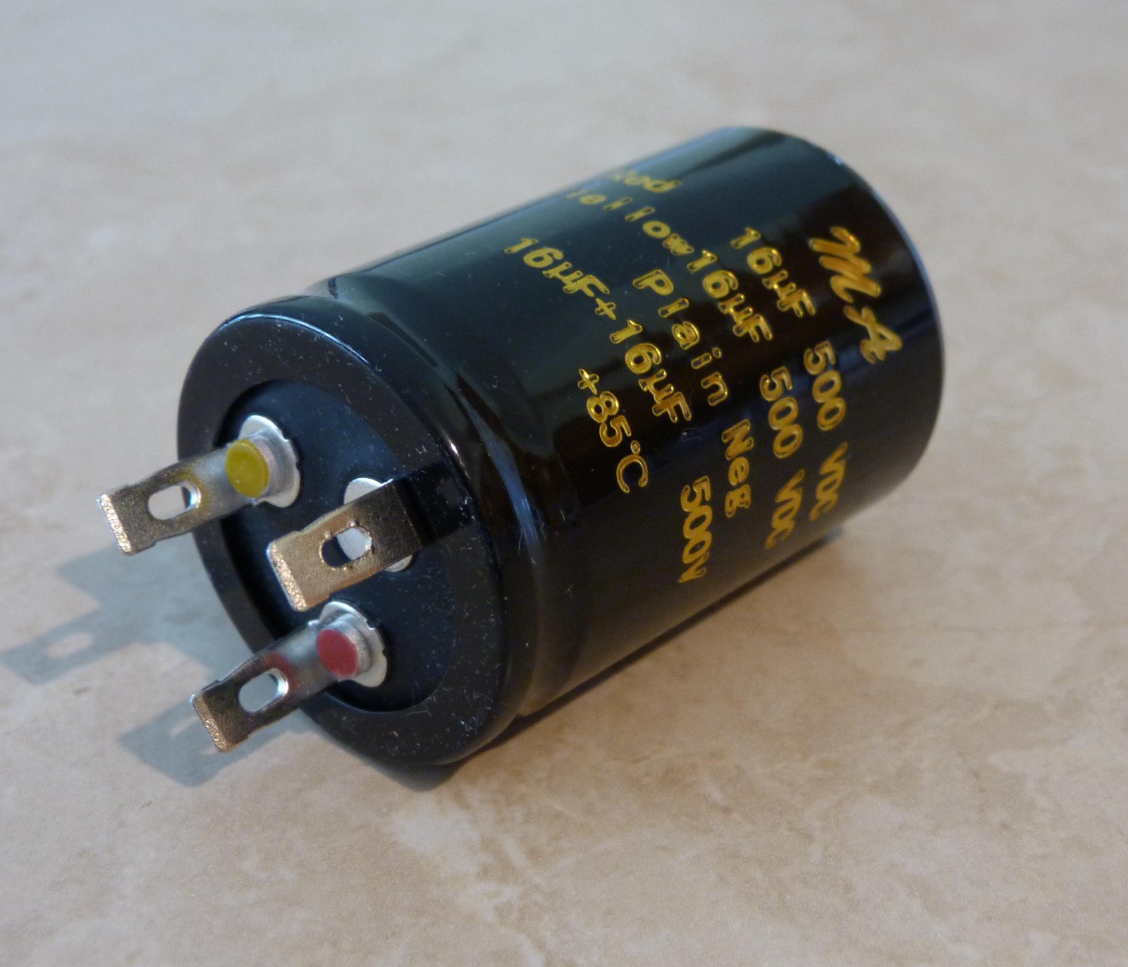 MA 16+16uf 500 Volt Dual Section Capacitor