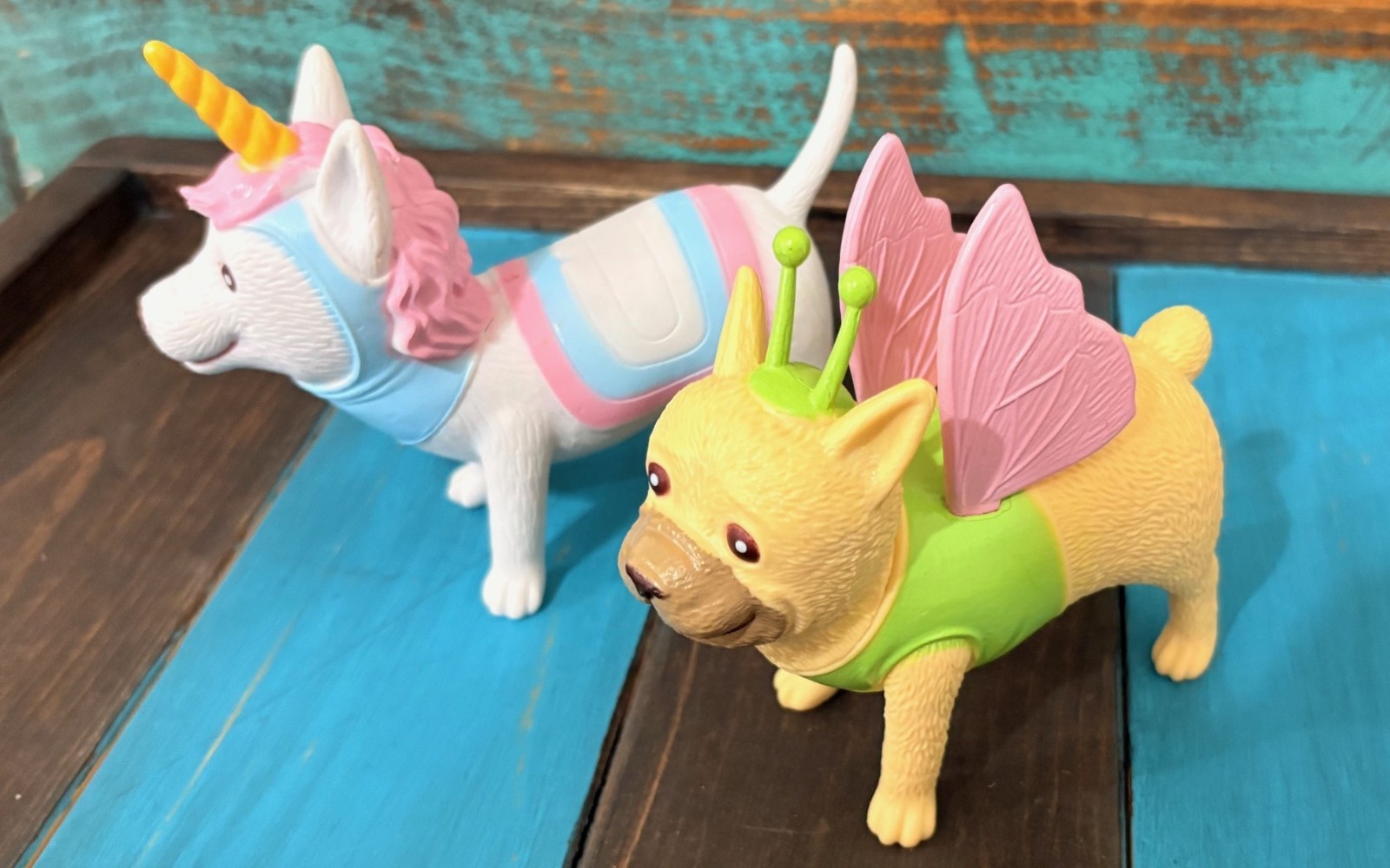 Set of 2 Ankyo Target Toys Party Animal Dogs Corgi Bulldog Butterfly Unicorn