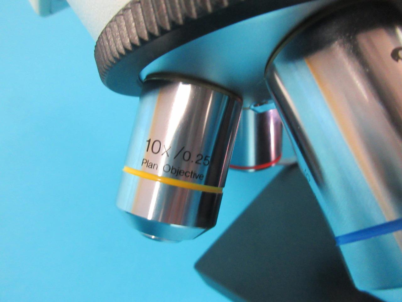 OLYMPUS CX21 BINOCULAR MICROSCOPE PLAN 4X/10X/40X/100X OBJECTIVES 10X EYEPIECES