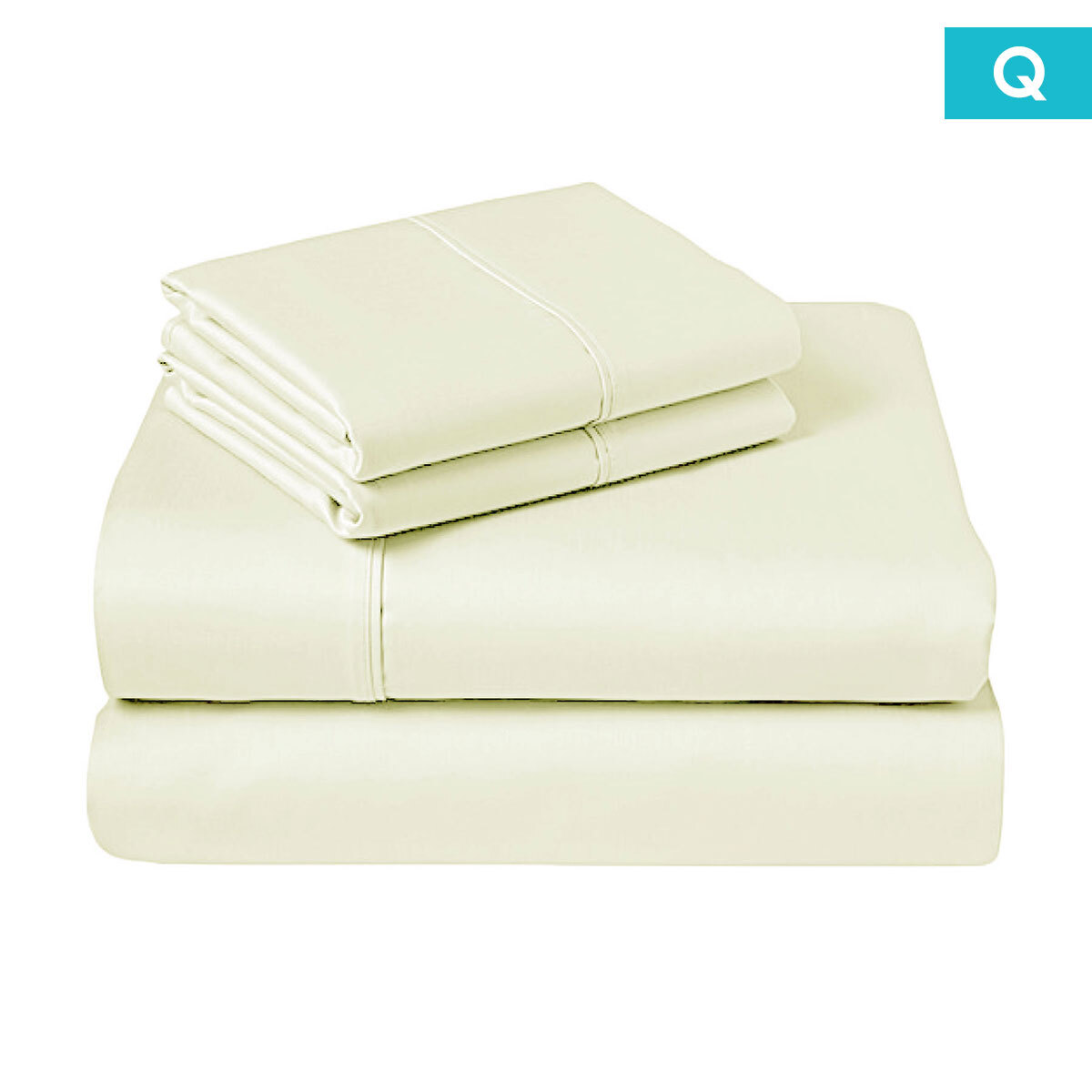 310TC Fusion Cotton Percale Sheet Set Ivory