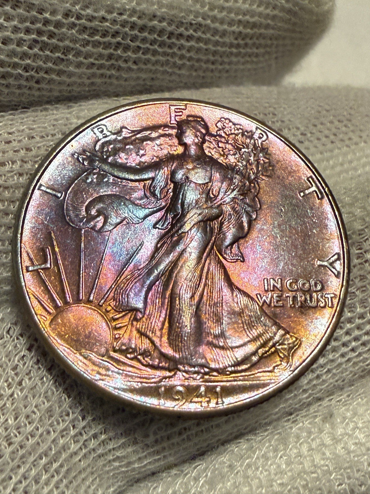 1941 Walking Liberty Silver Half Dollar Gem BU- UNC  PQ Original Beauty ✨Toned