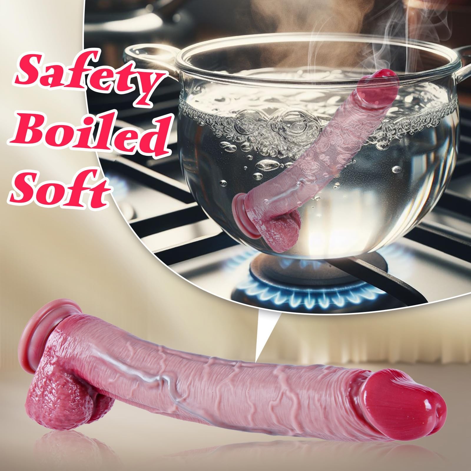 7 Inch Silicone Realistic Ultra Thin Slim Beginner Dildo with Suction Cup, 6"...