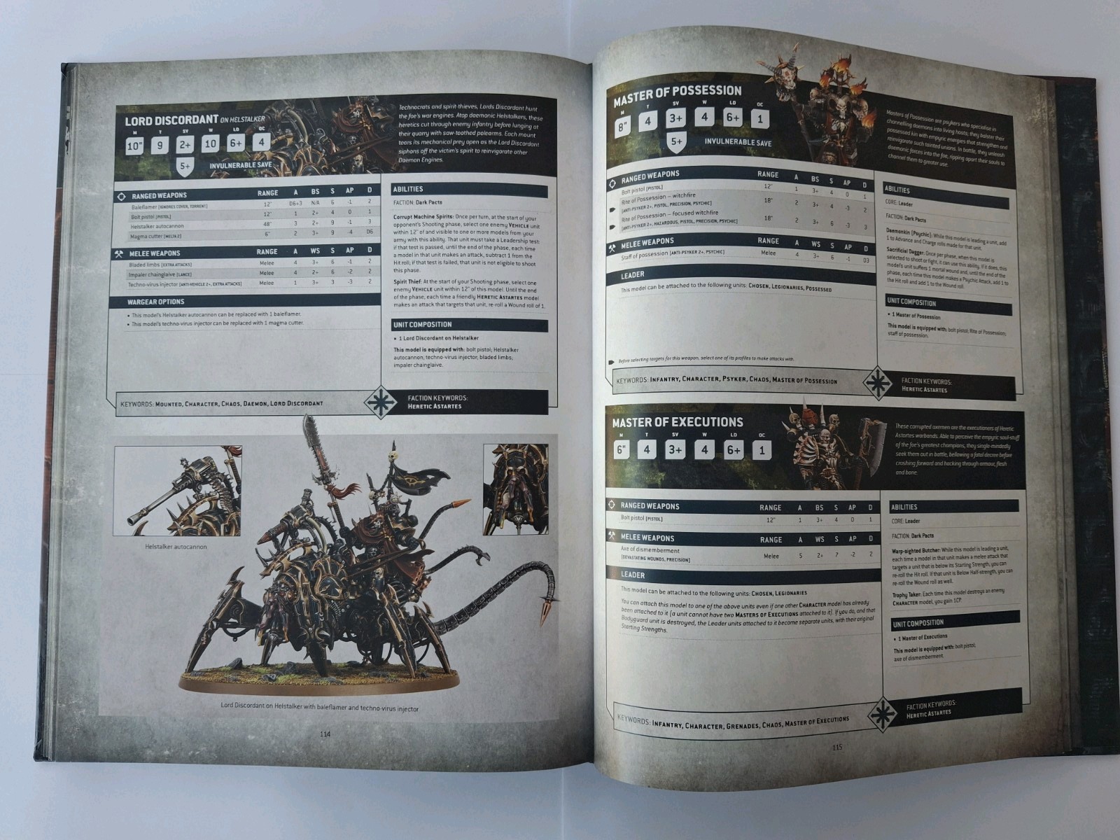 Warhammer 40K, Chaos Space Marines 10th Edition Codex, Hardback Book Guide Rules