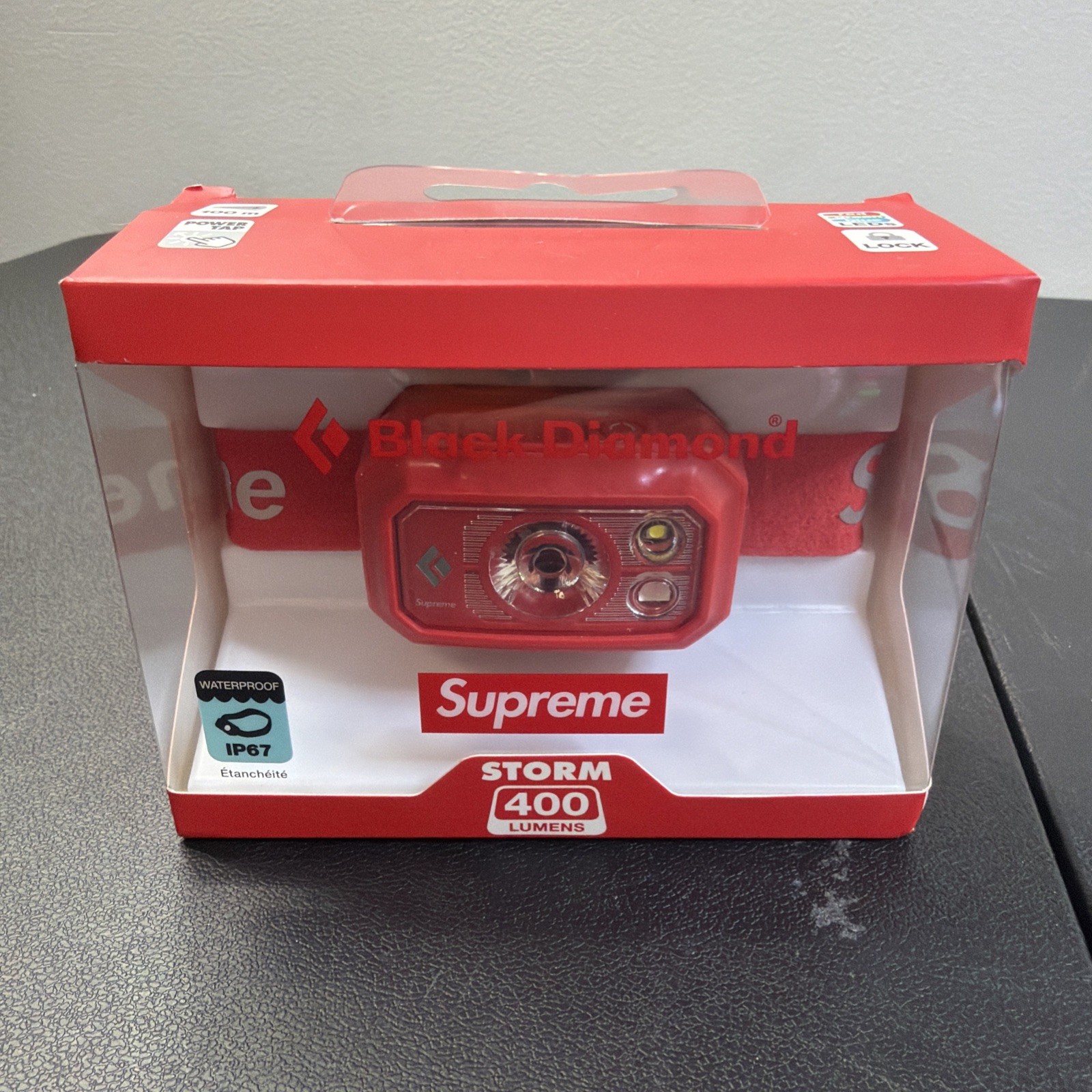 Supreme Black Diamond Storm 400 Headlamp Red NEW