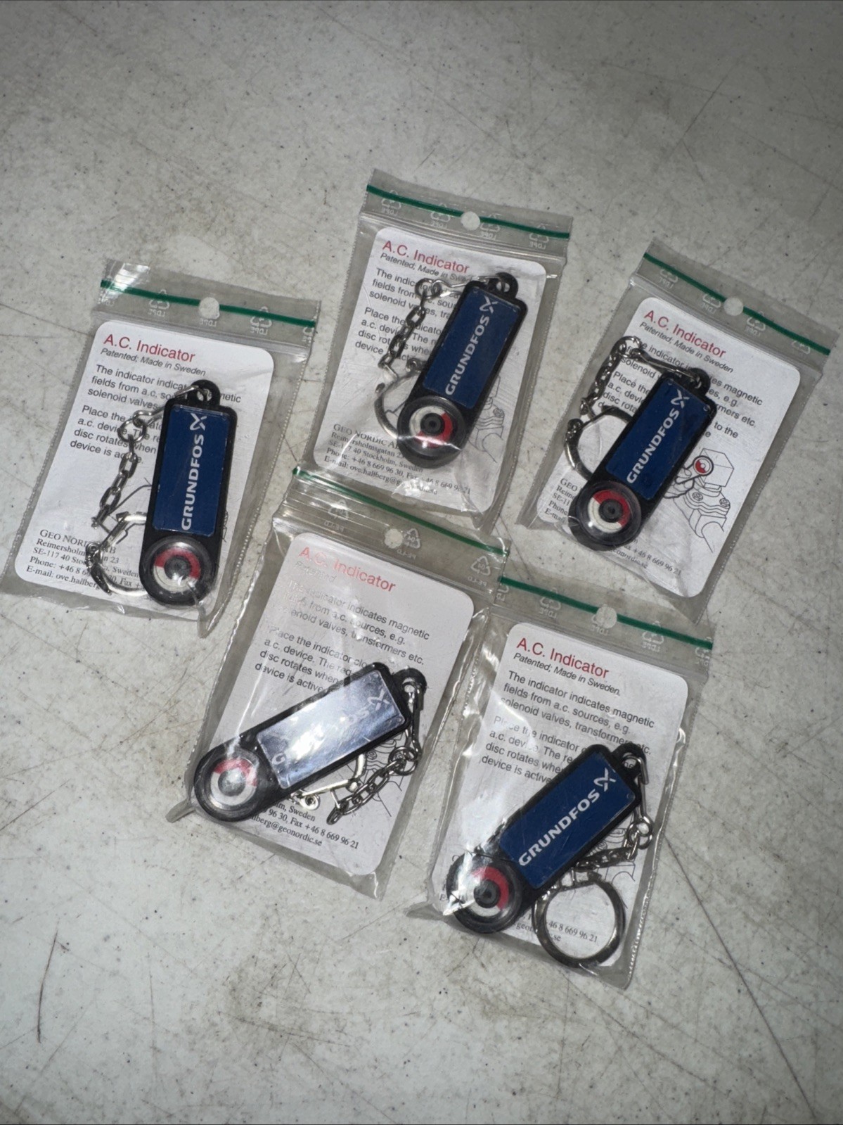 Lot Of 5 Rotation Tester And AC Indicator For Circulating Pumps Etc