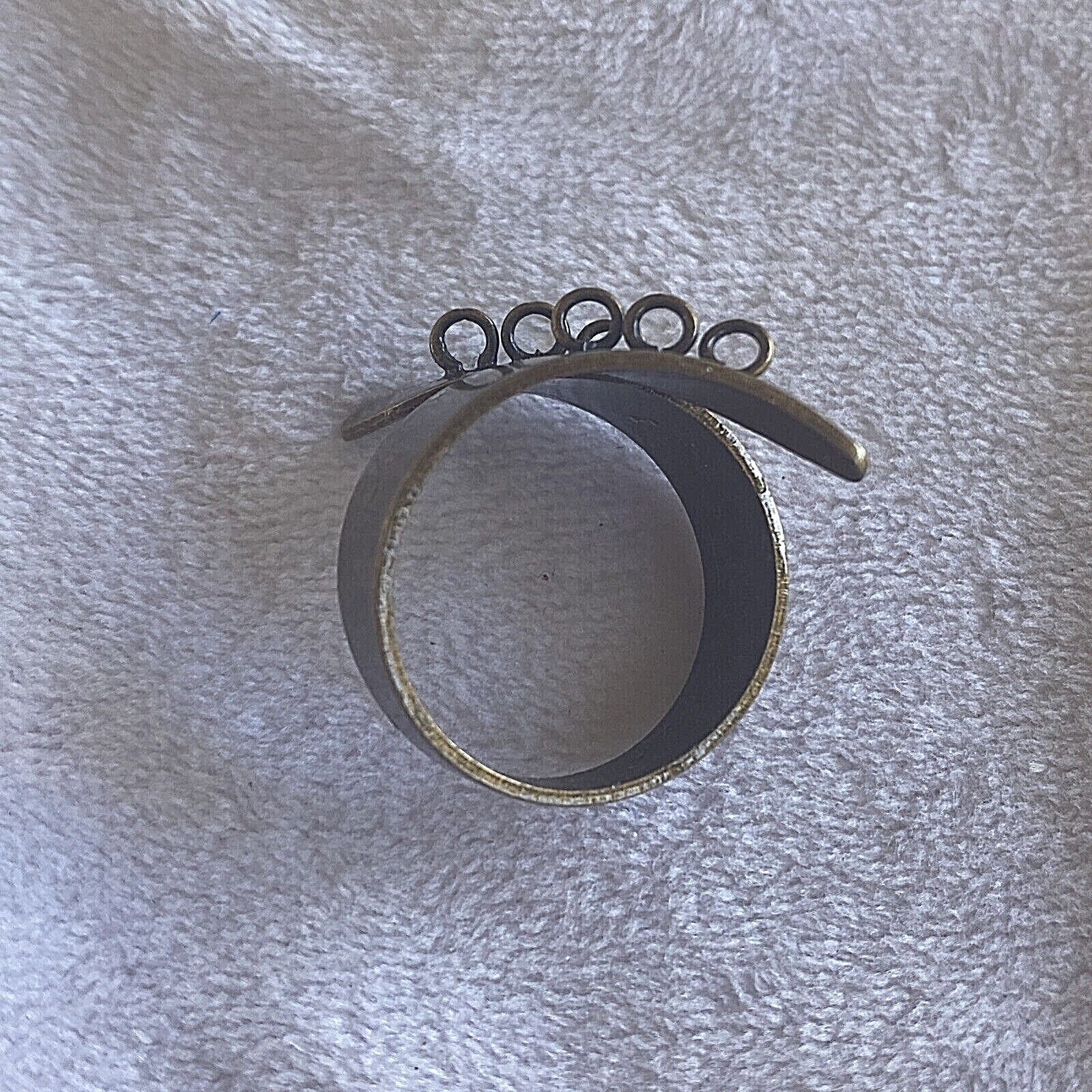 24 pieces ~ Brass Adjustable Ring Blanks with 6 Loops