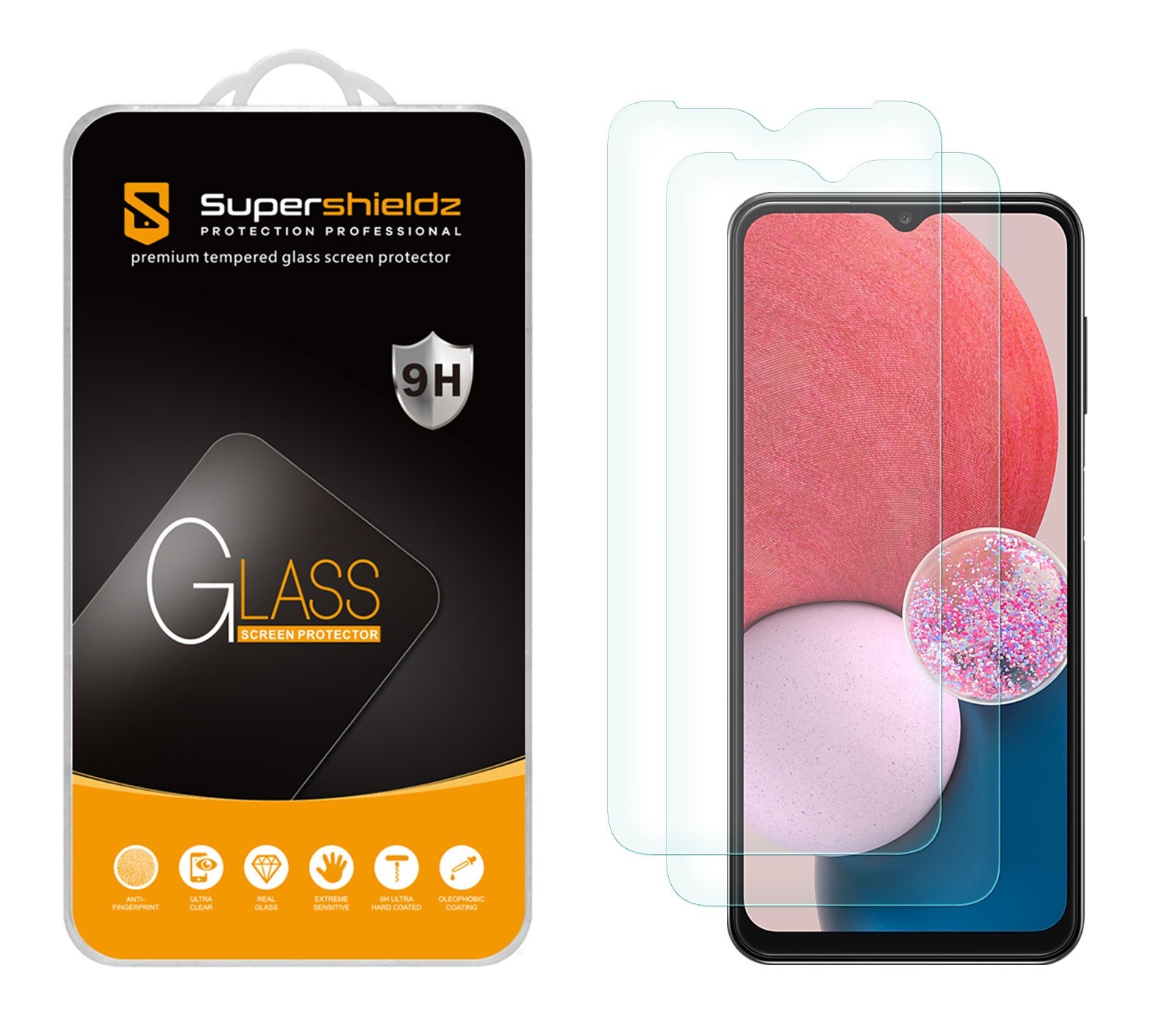 [2-Pack] Supershieldz Tempered Glass Screen Protector for Samsung Galaxy A14 5G