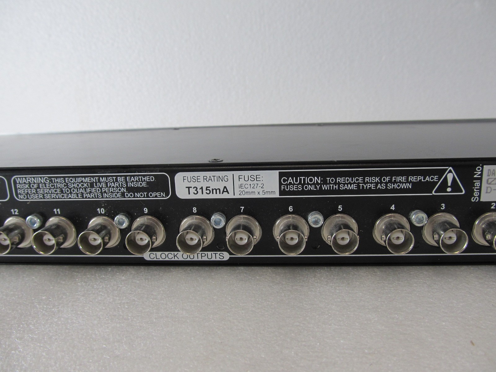 Drawmer D-Clock DMS-2 Master Clock Distributor Rack Mountable