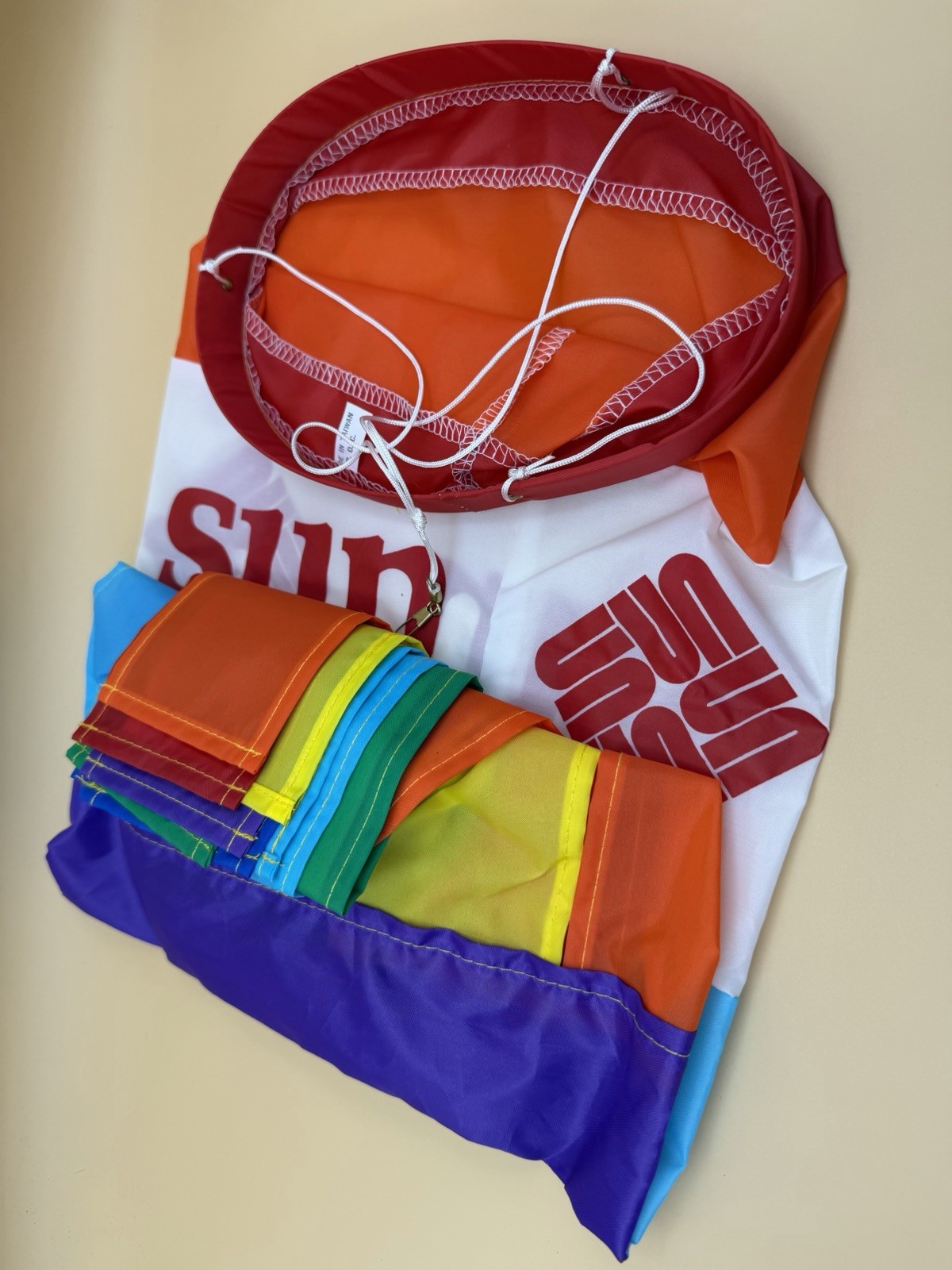 Vintage Sun Microsystems Rainbow Windsock Banner Tech Promo NOS 90s