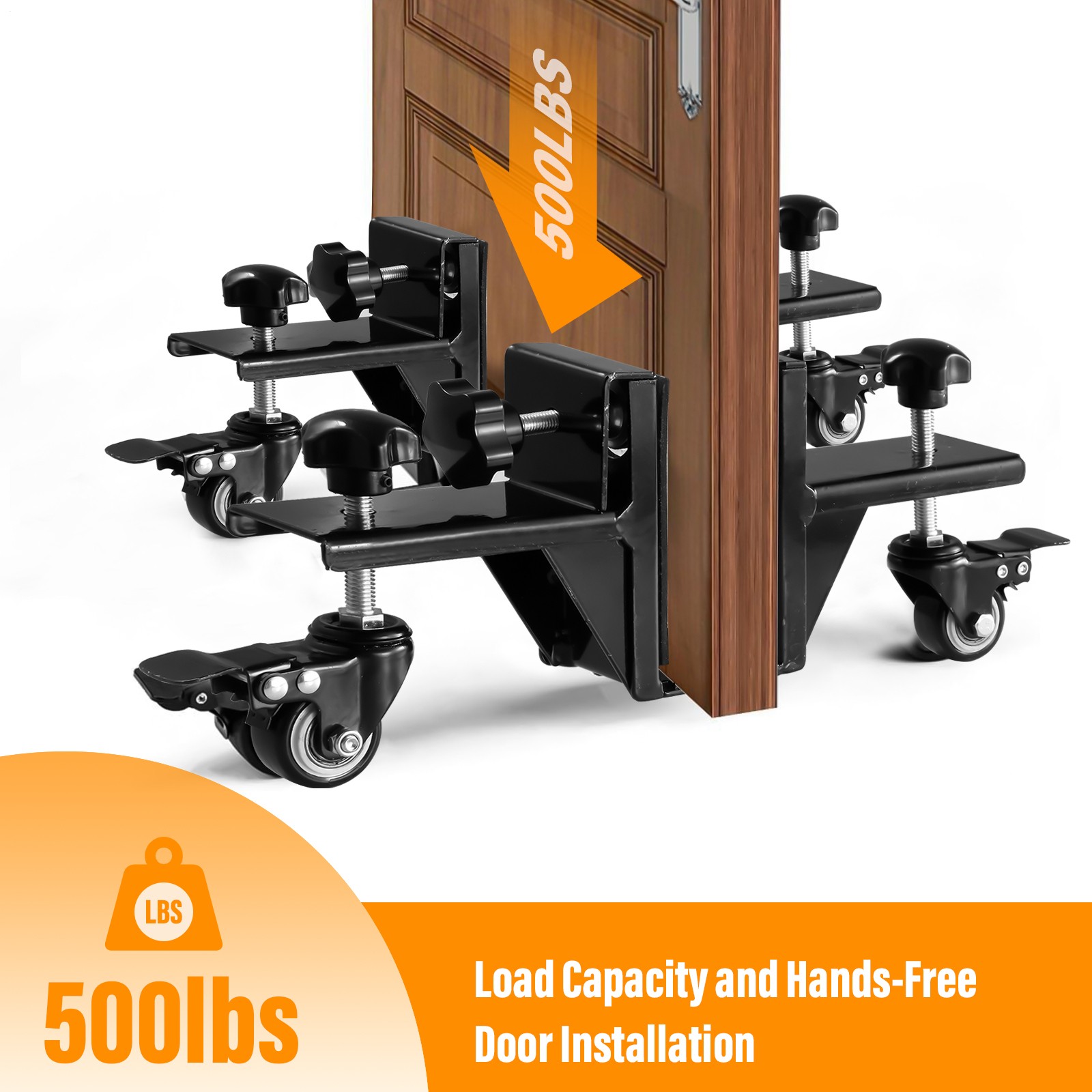 Door Installation Tool Door Hanging Jig Kit LifterDolly For 1-3/8" And 2-1/4"
