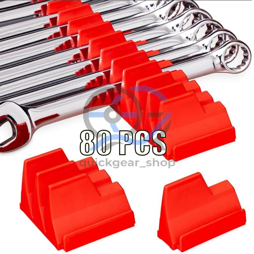 80X Magnetic Modular Wrench Organizer Compact Tool Storage Slots hold Tools SAE