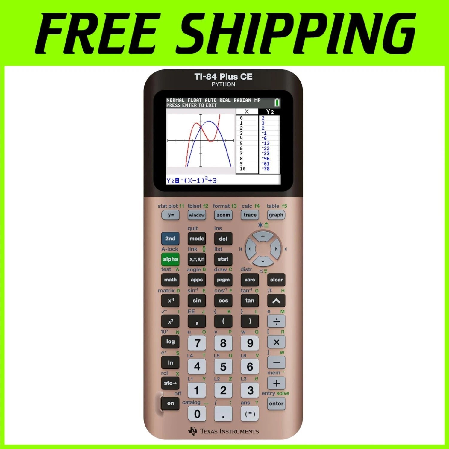 Color Graphing Calculator - TI-84 Plus , Rose Gold