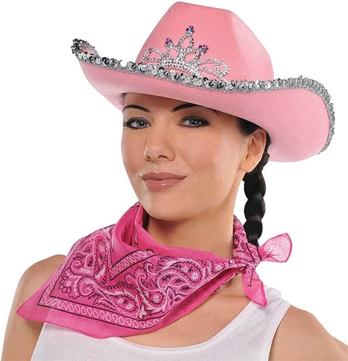 Amscan High Riding Costume Party Cowboy Bandana, Pink, 20"