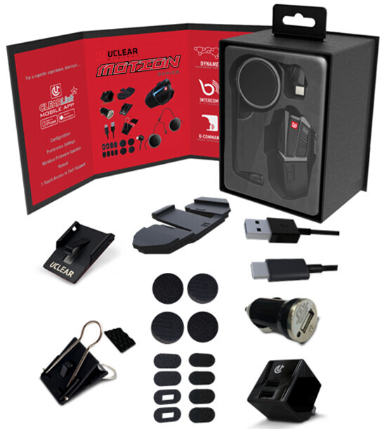 UCLEAR Motion 4 LITE Helmet Audio Bluetooth Intercom Speaker Single Kit