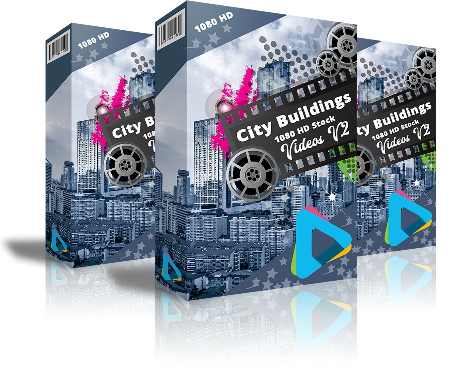 HD (1080) Royalty Free Stock Footage Videos "City Buildings " on DvD-Rom