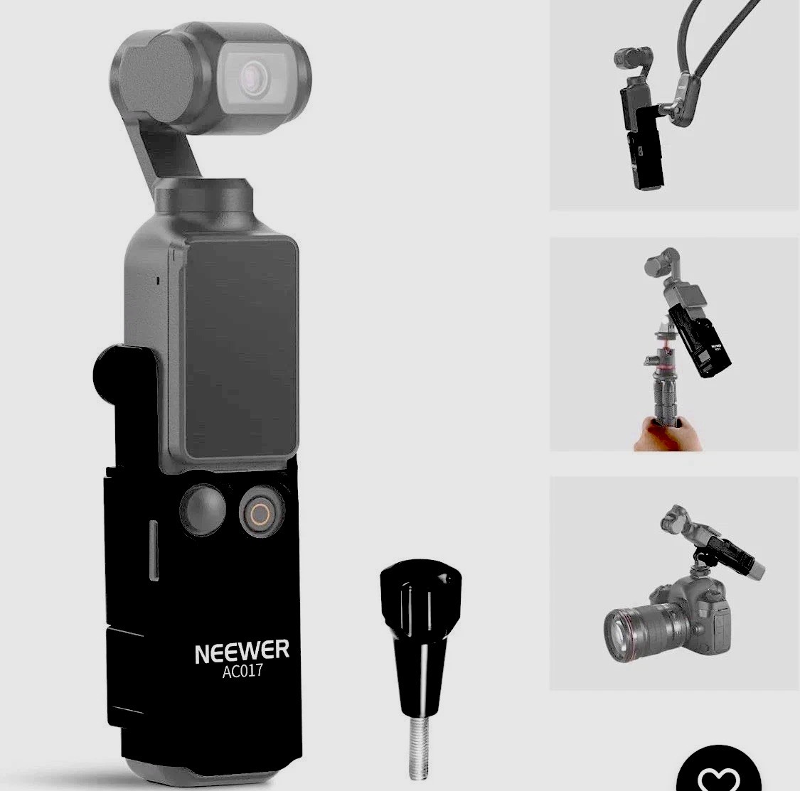 DJI Osmo Pocket 3 Tripod Mount Adapter 2 Pack 1/4 Screw NEEWER AC017