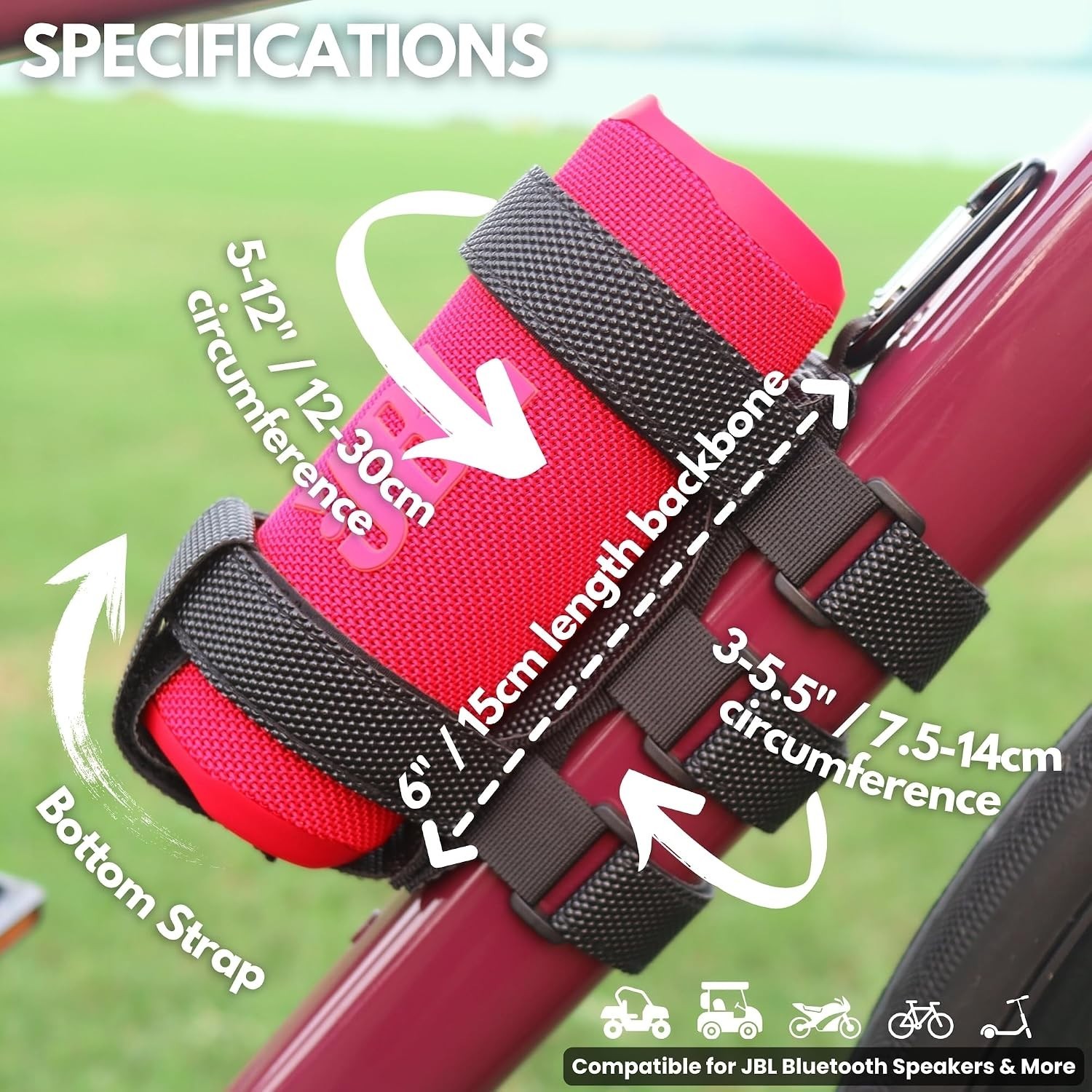 Portable Speaker Mount Strap Holder - Compatible for JBL Bluetooth Speaker Flip