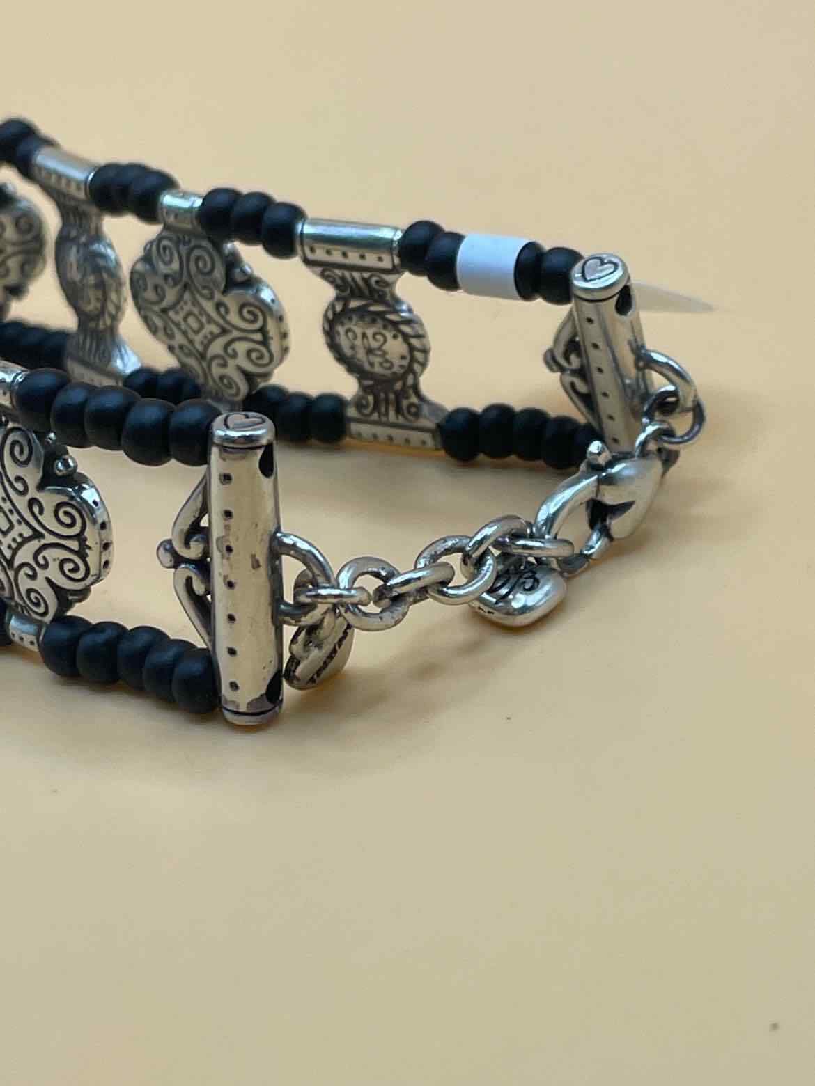Brighton Leather and Silver Tone Bracelet