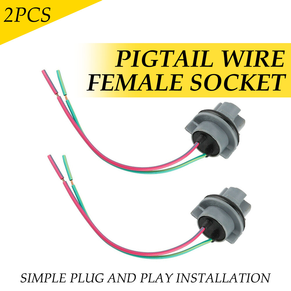 7440 Bulb Pigtail Wire Female Front Socket Turn Signal Light Harness Connector