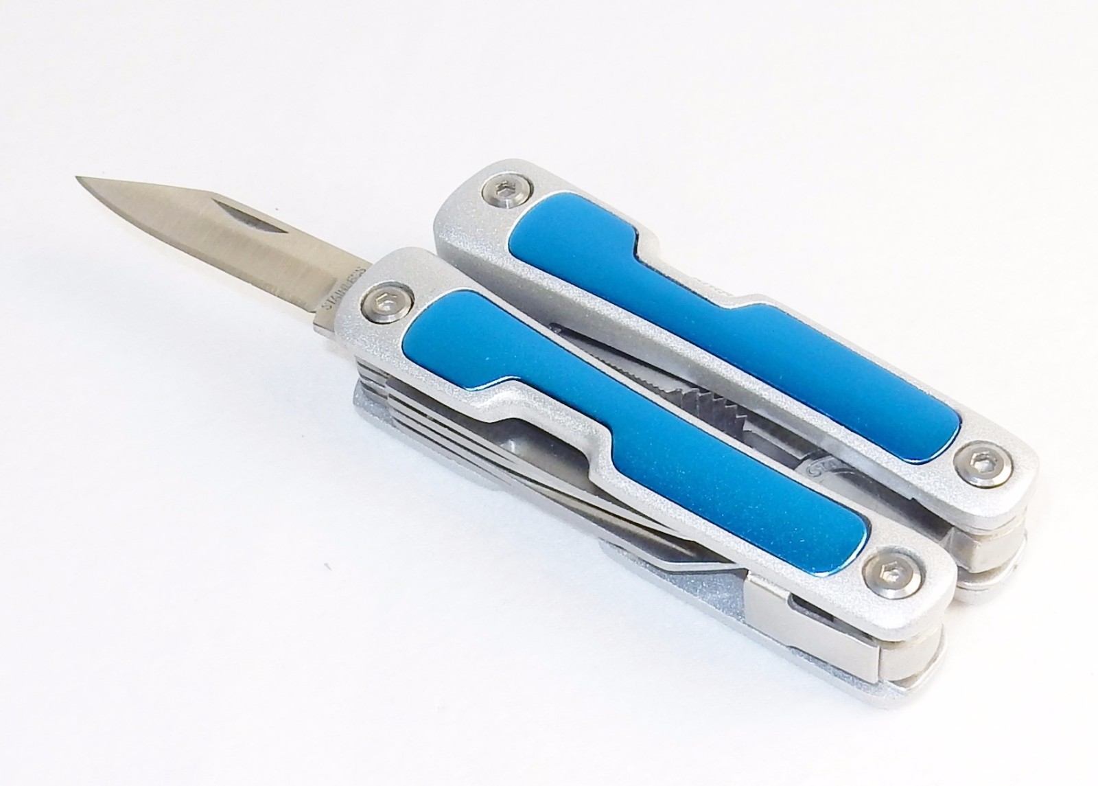 Multi-function Pocket Tool w/LED Light, Stainless Steel, Gift/Storage Box TS-229